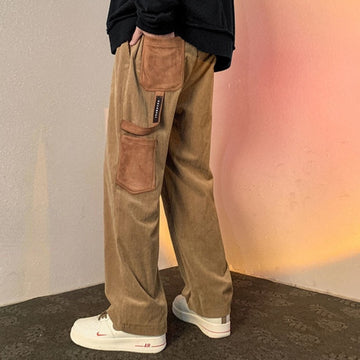 Aidase  Y2K Mens Vintage Streetwear Casual Cargo Pants Harajuku Overalls Straight Corduroy Alt Pantalones Hombre Trousers Men Clothes aidase-shop